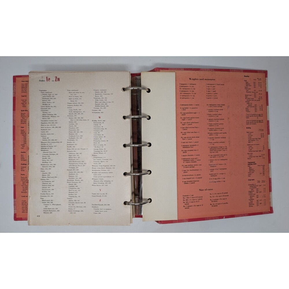 Vintage 1953 Better Homes Gardens New Cook Book First Edition 9th print Binder - Picture 7 of 7